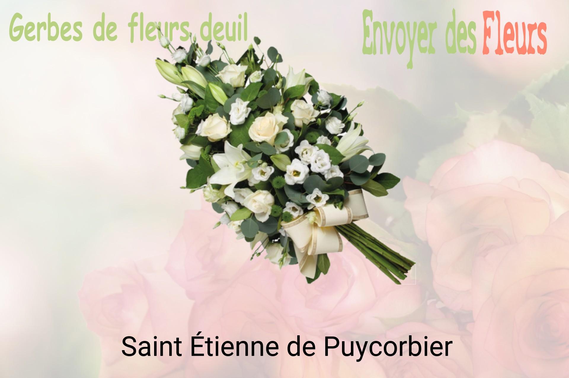 Gerbe de fleurs de deuil livrée à Saint-Étienne-de-Puycorbier